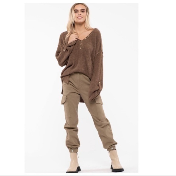 MOCHA JAVA Henley Sweater - Picture 8 of 9